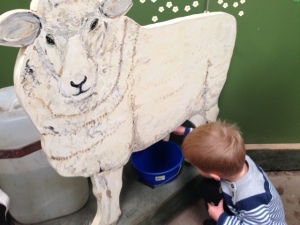 The Bear milking a sheep